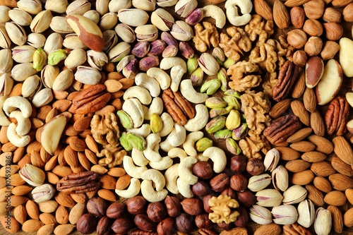 Varieties of nuts.
