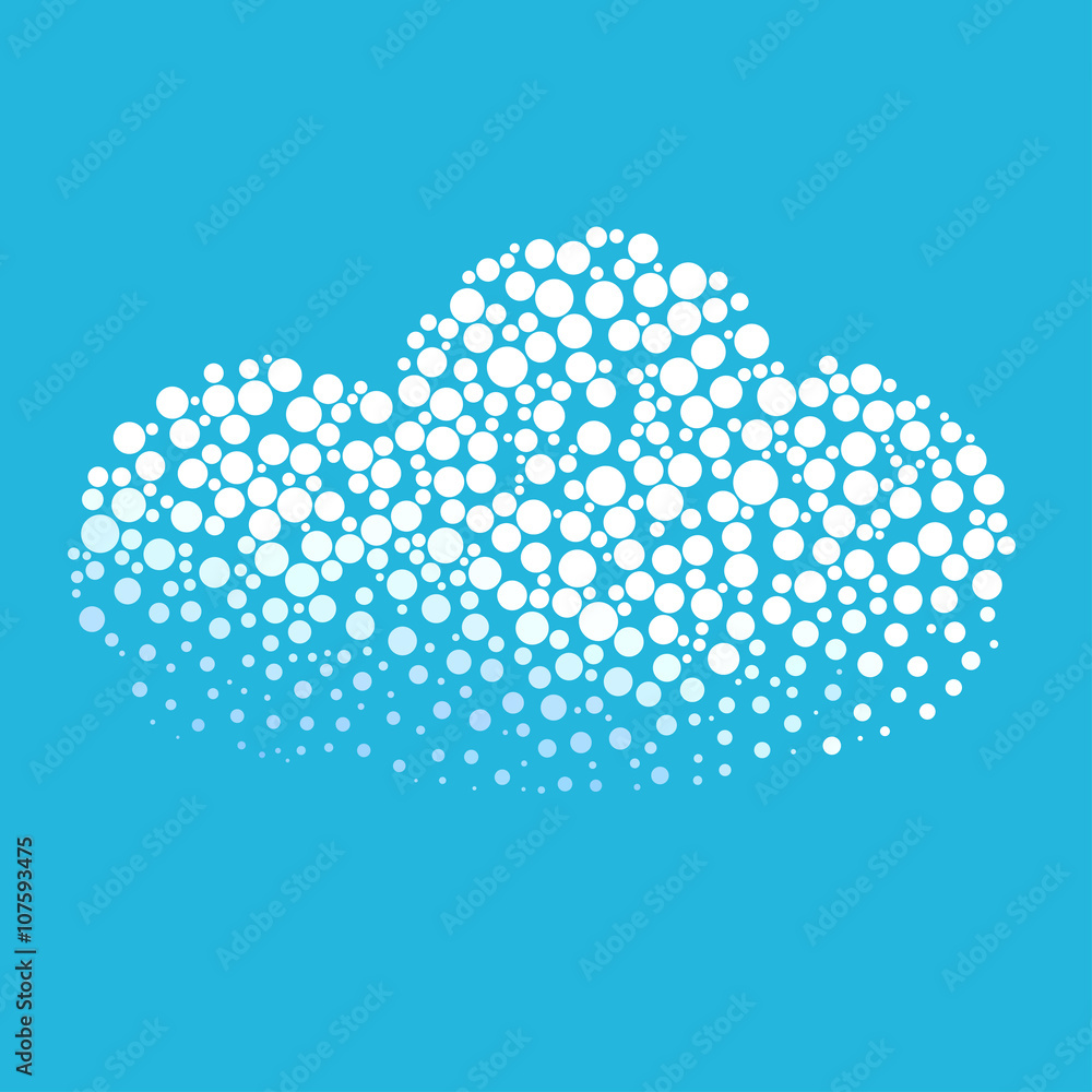 Cloud silhouette consisting of circle. Cloud silhouette consisting of circle.