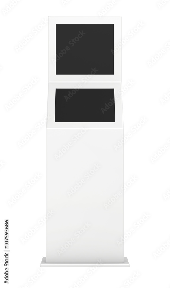 information kiosk. Information terminal. interactive kiosk on white background information kiosk. Information terminal. interactive kiosk on white background