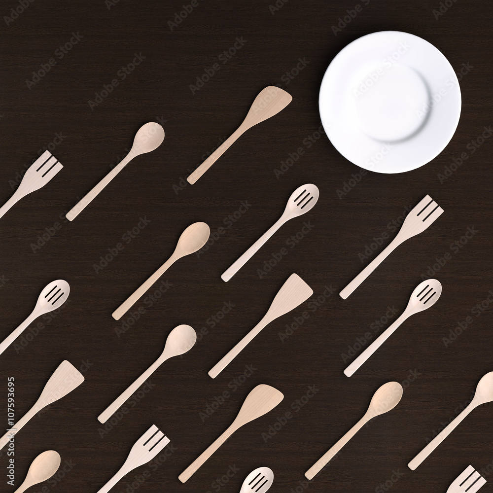 Branding mock up kitchen with white plate and kitchenware. Branding mock up kitchen with white plate and kitchenware.