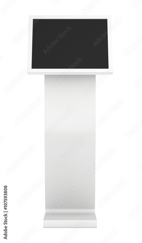 information kiosk. Information terminal. interactive kiosk on white background information kiosk. Information terminal. interactive kiosk on white background