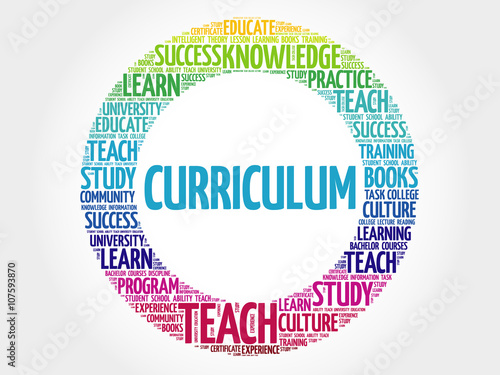 CURRICULUM word cloud, education business concept