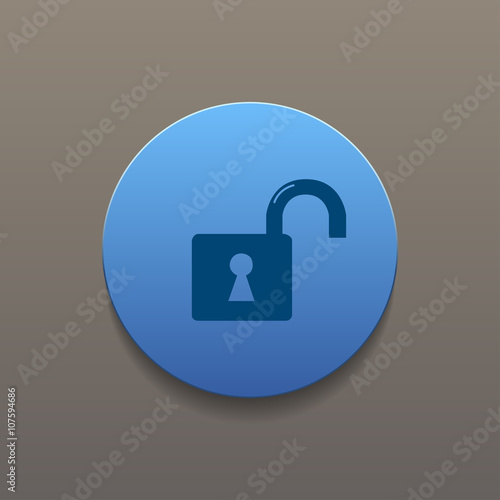 lock icon. Flat design style.