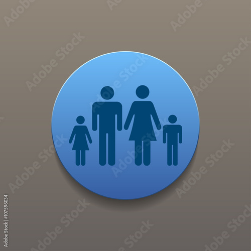 family icon. Flat design style eps 10.