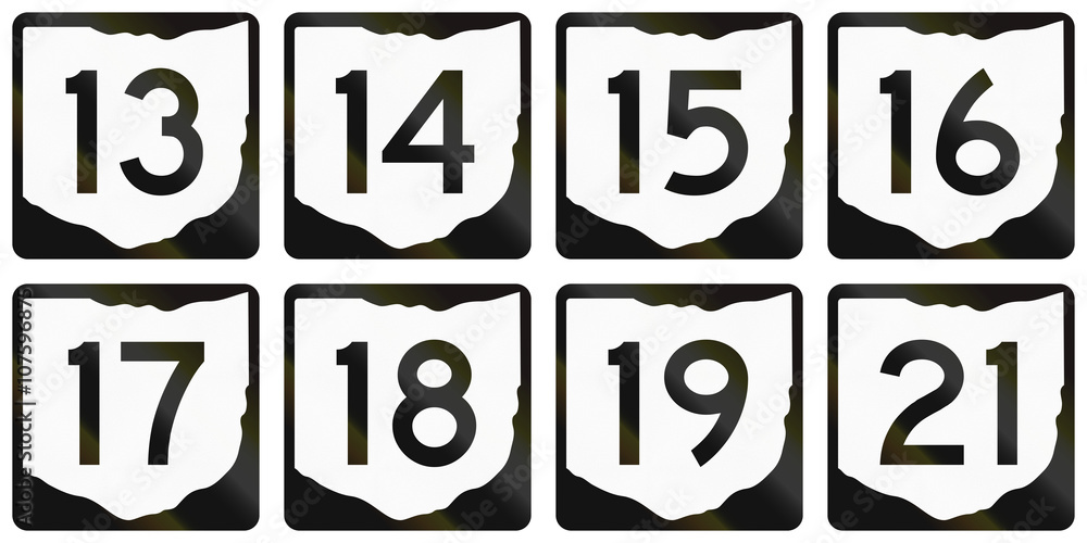 Collection of Ohio Route shields used in the United States Collection of Ohio Route shields used in the United States