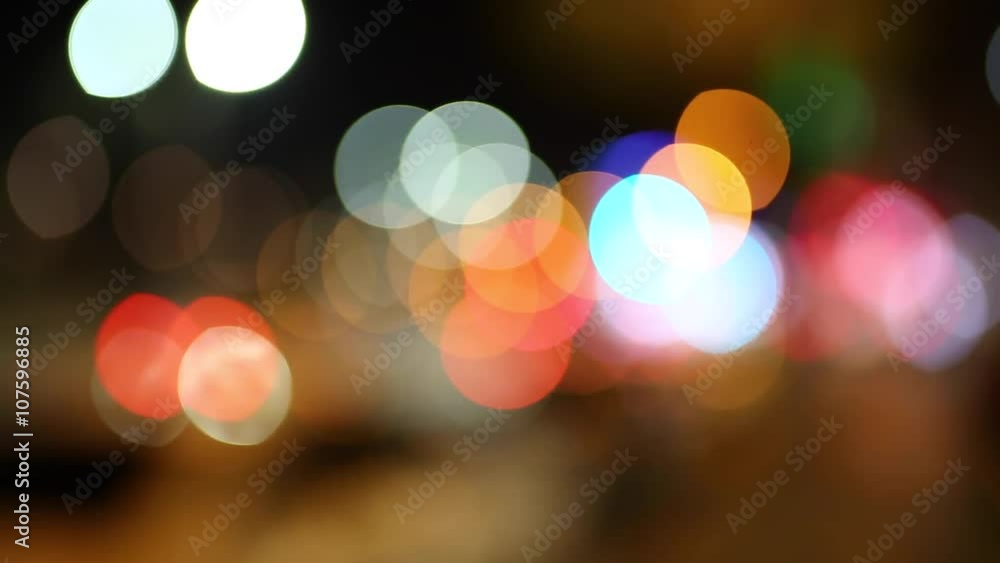 Defocused night traffic lights-Konya Defocused night traffic lights-Konya