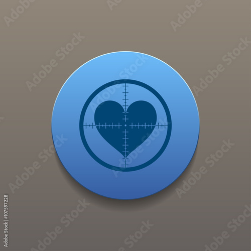 crosshair icon with a heart.