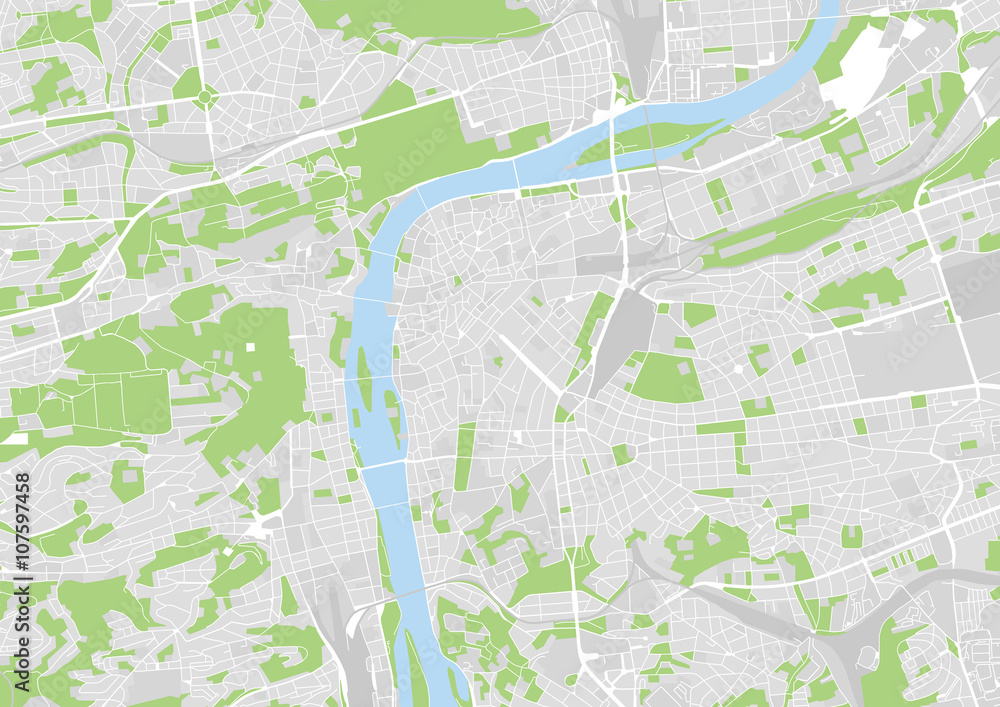 Fototapeta premium vector city map of Prague, Czech Republic