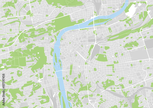 vector city map of Prague, Czech Republic