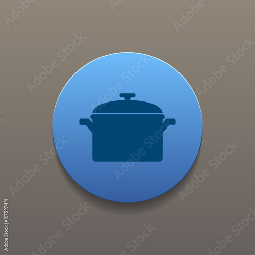 Saucepan icon. Vector illustration.