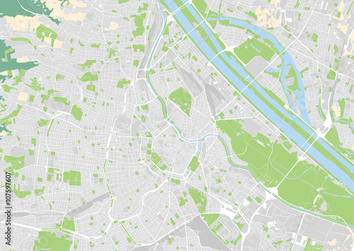 vector city map of Vienna, Austria