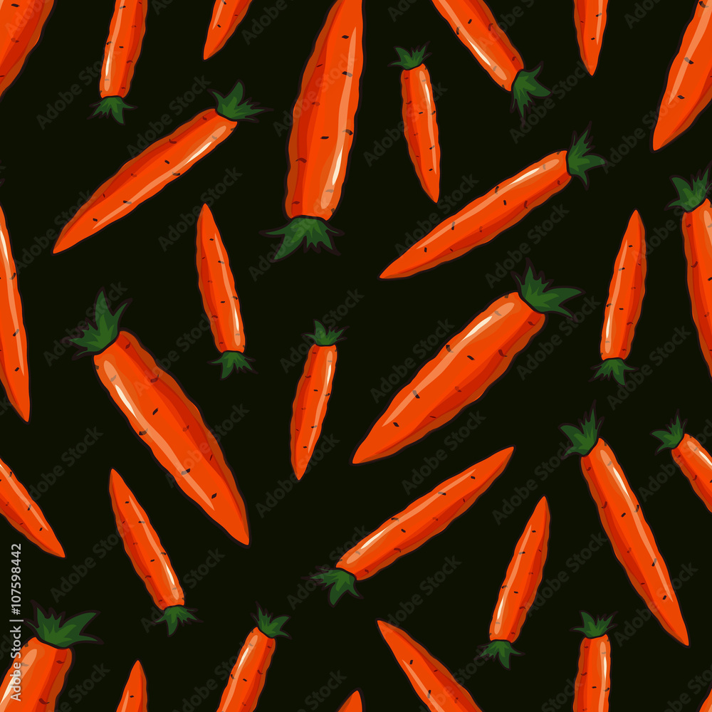 vector seamless cartoon pattern of carrots vector seamless cartoon pattern of carrots