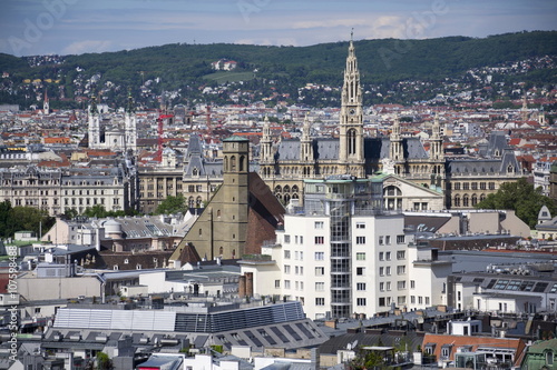 Aerial view of Vienna from Stephansdom