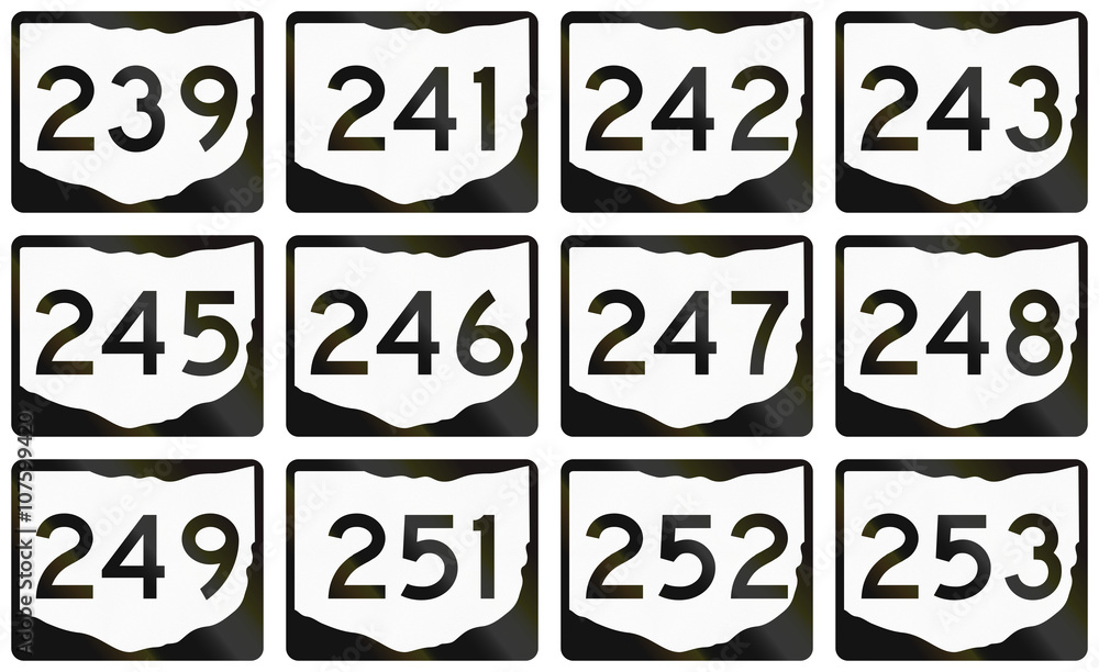 Collection of Ohio Route shields used in the United States Collection of Ohio Route shields used in the United States