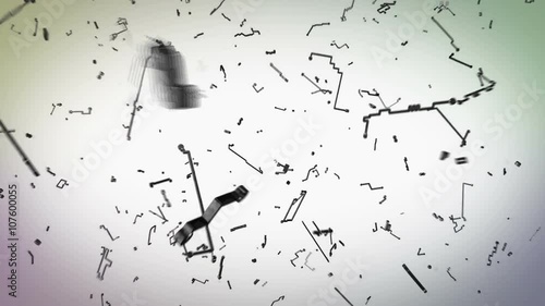 Computer circuitry brain coming together with electrical signals firing