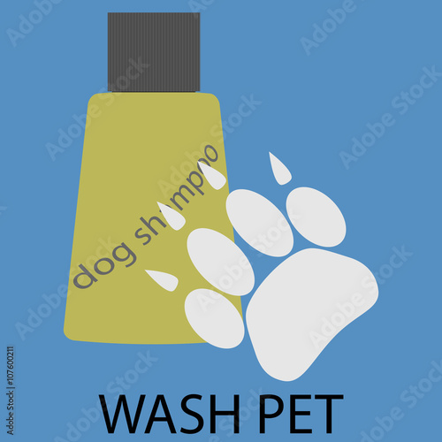 Wash pet design flat icon