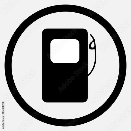 Fuel station icon black white