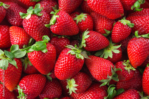 Fresh organic strawberries. Food Background