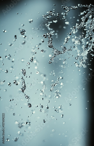 water drops in a blurred background 