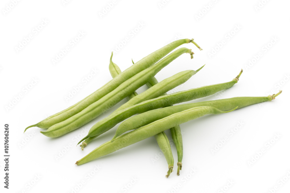 Green beans isolated on a white background. Green beans isolated on a white background.