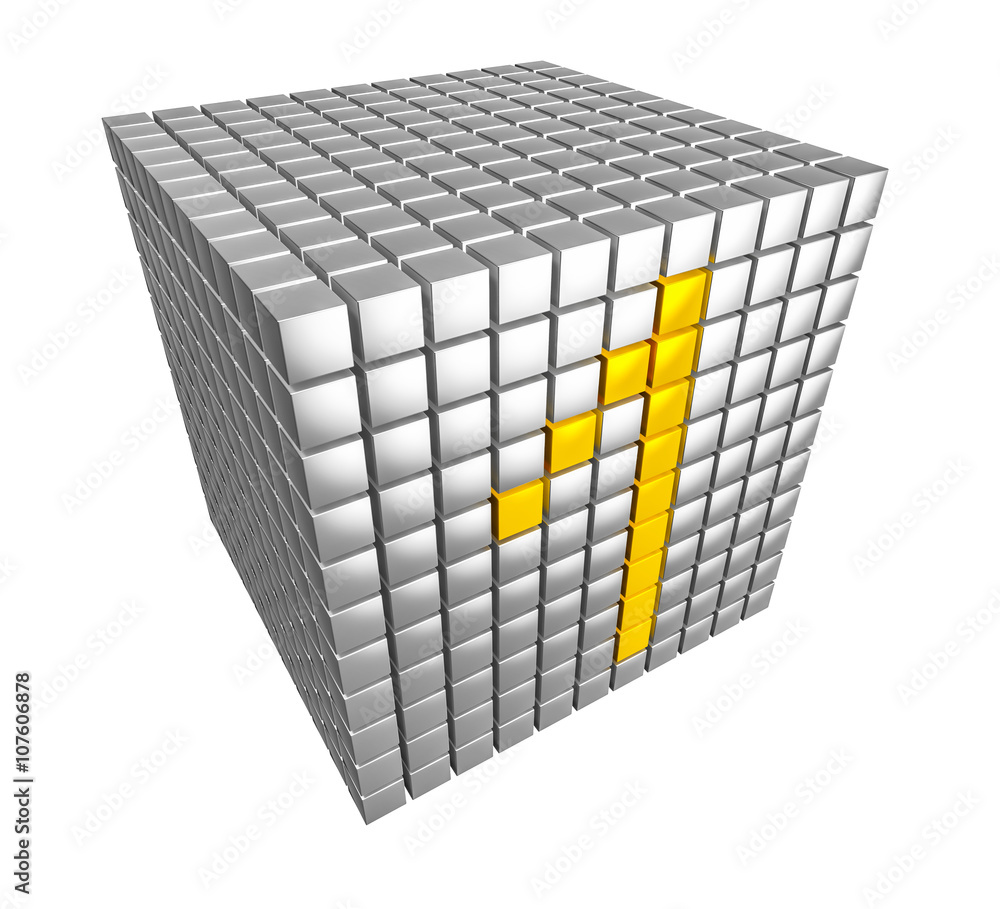 Fototapeta premium number in cube