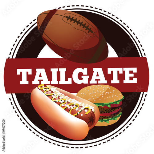 
American football tailgate party icon. EPS 10 vector.