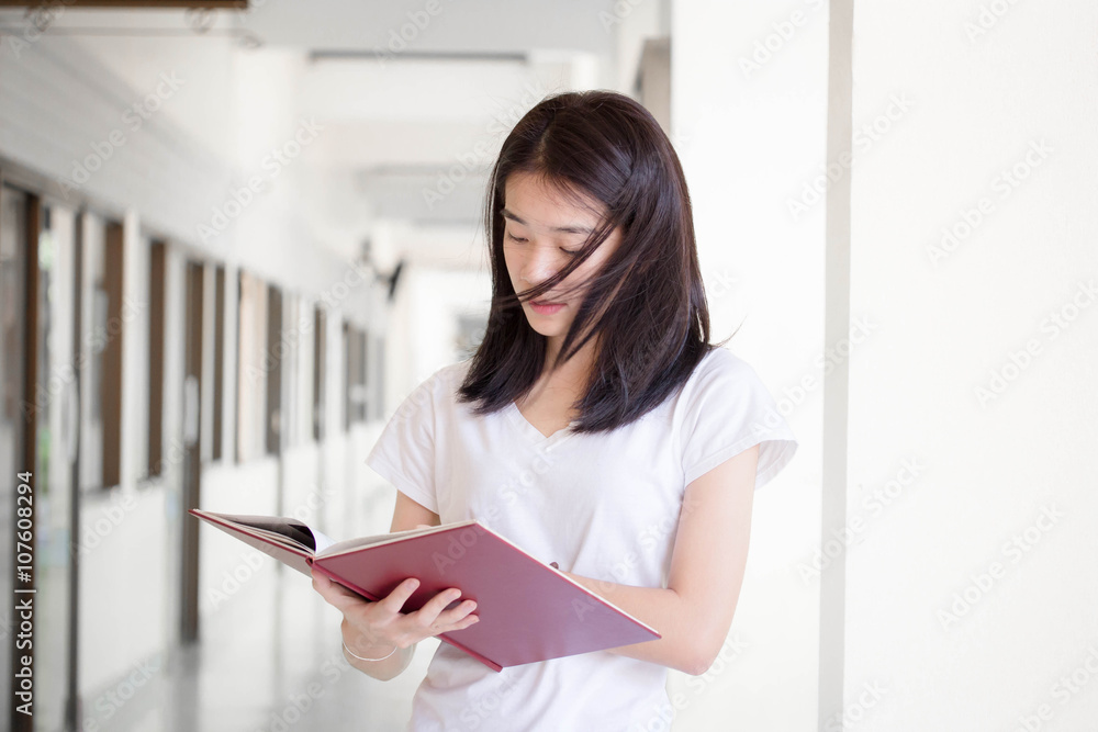 asia thai china student university beautiful girl read a book asia thai china student university beautiful girl read a book