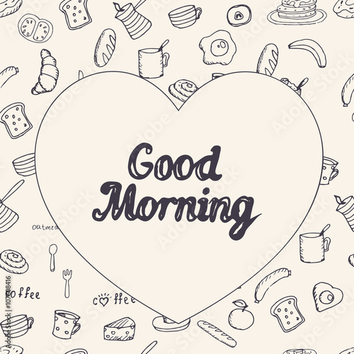 Breakfast vector background