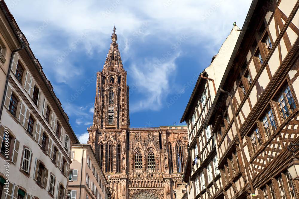 Strassburg, Blick auf die Cathedrale, Münster