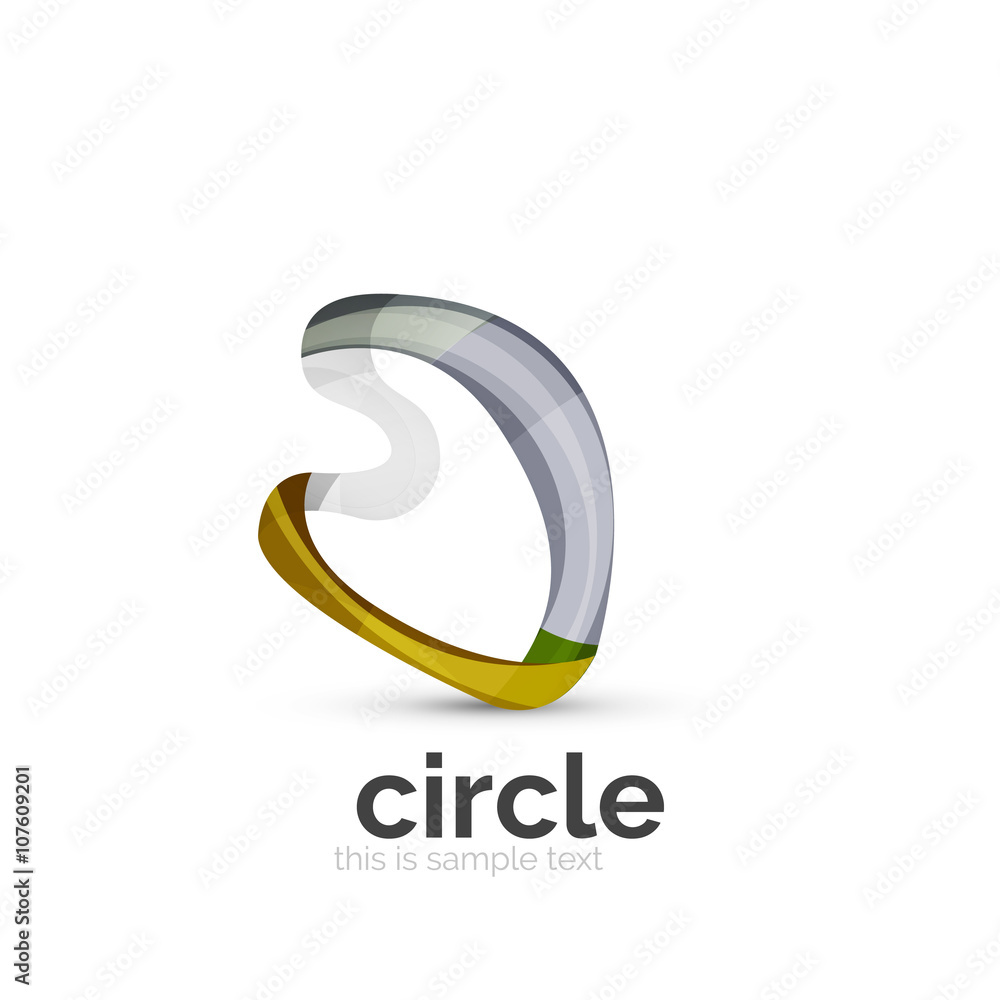 Abstract swirly round logo template Abstract swirly round logo template