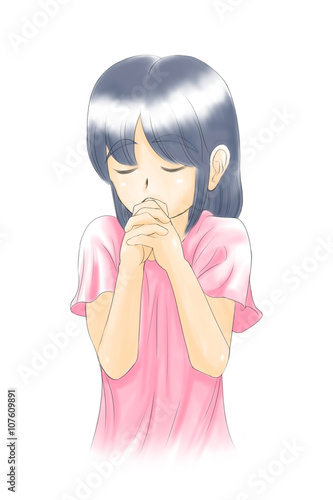 お祈りする女性
