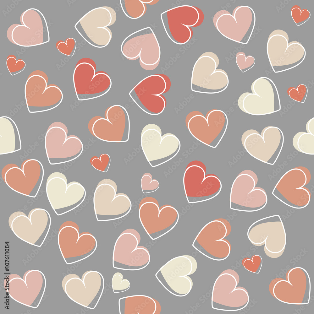 Seamless pattern with stylish hearts Seamless pattern with stylish hearts