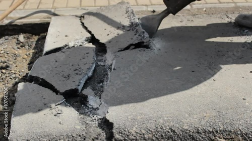 Drill for drilling concrete road 