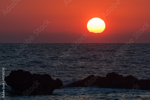 sunset at the Mediterranean sea