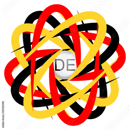 DE in schwarzrotgoldener Form