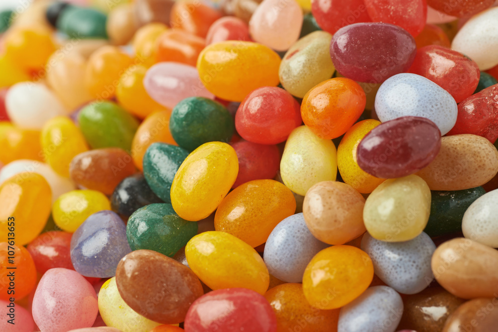Surface covered with jelly beans Surface covered with jelly beans
