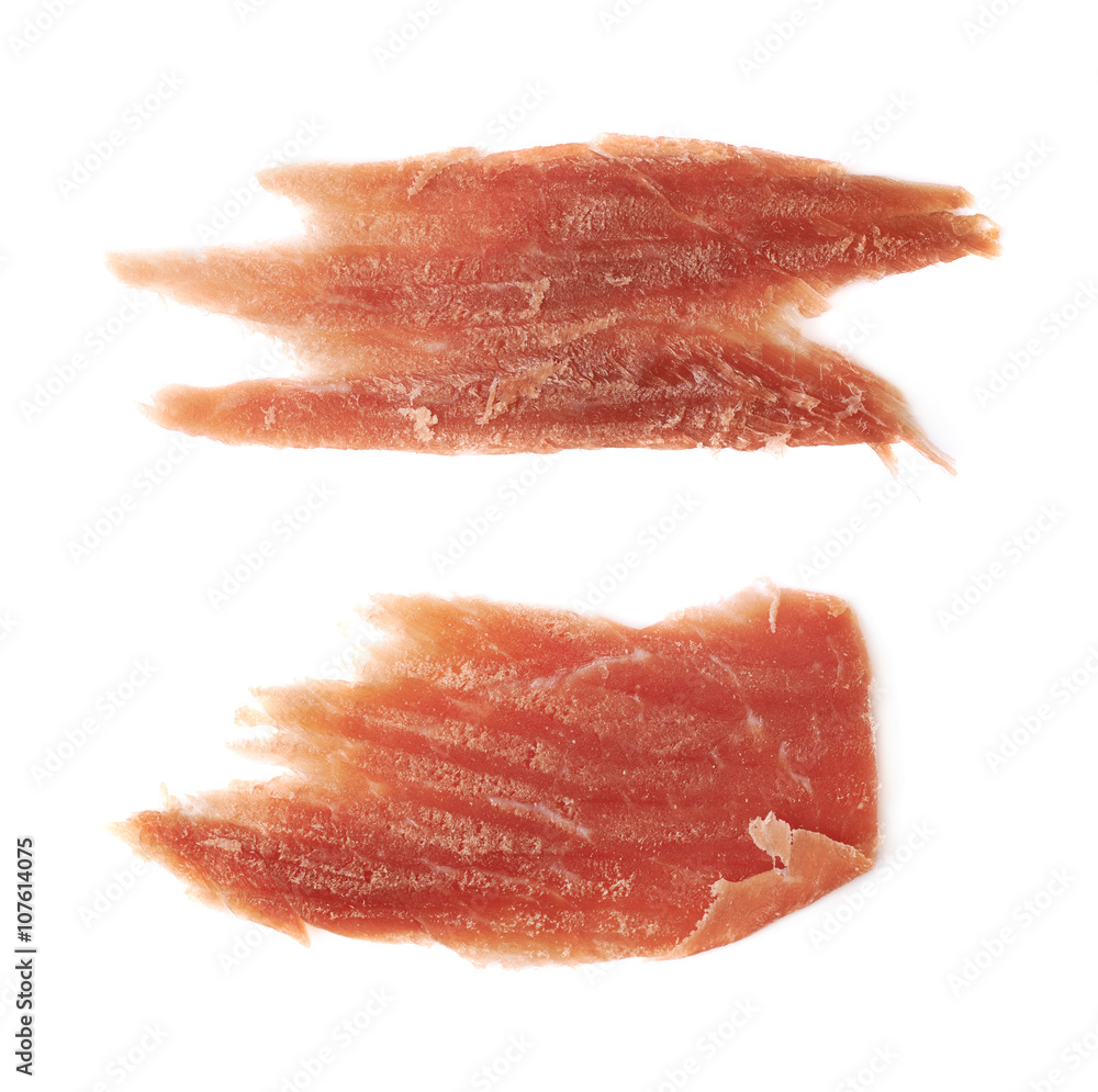Jamon ham slice isolated Jamon ham slice isolated