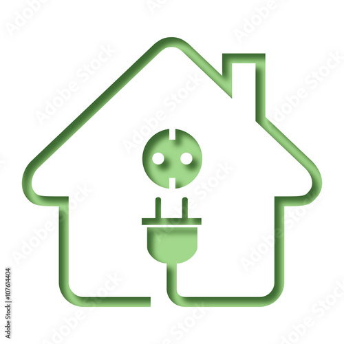 Logo maison et électricité.