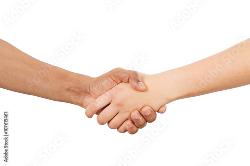Interracial handshake