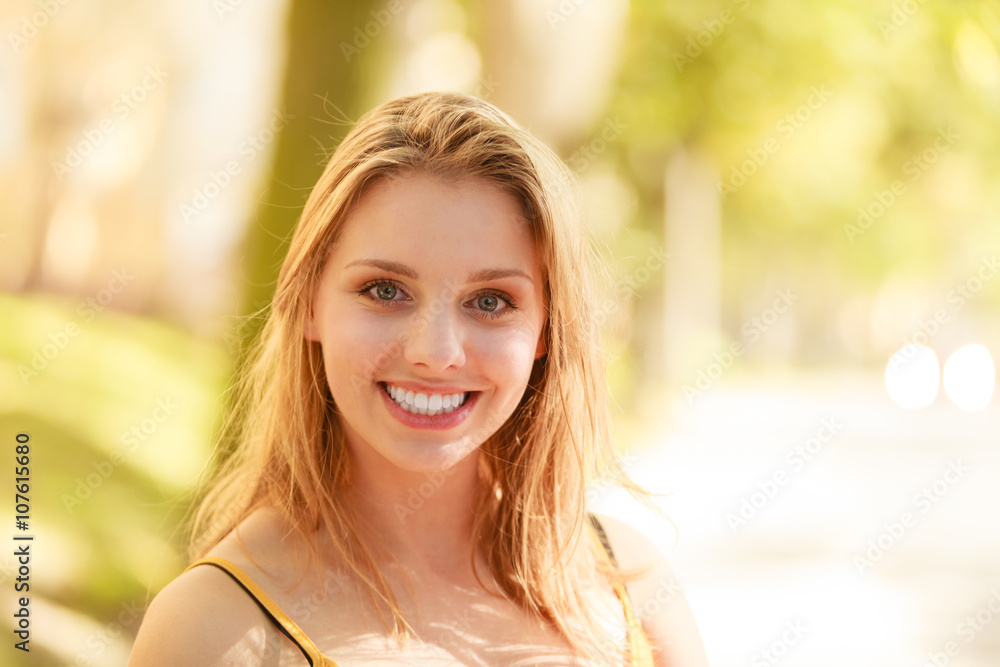 Happy young woman girl outdoor. Happy young woman girl outdoor.