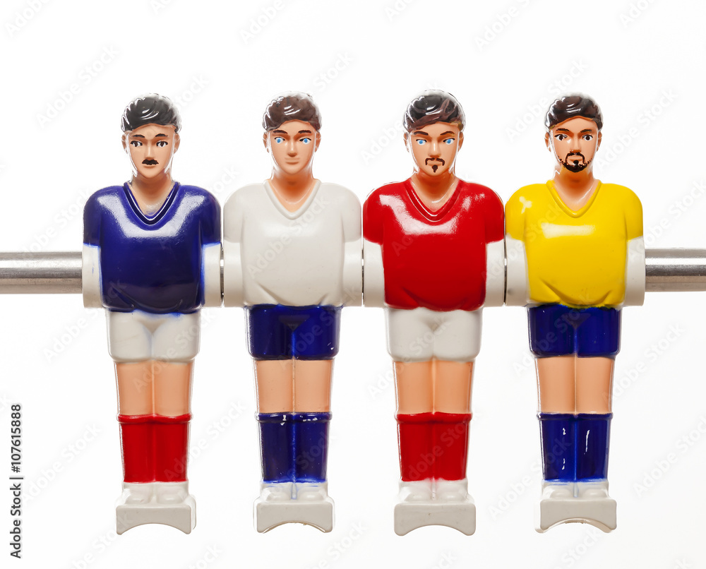 Naklejka premium foosball table soccer football players