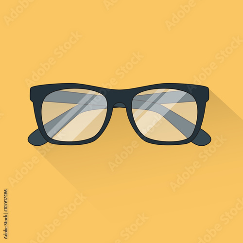 vector glasses icon flat style photo
