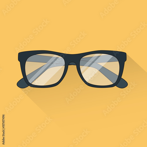vector glasses icon flat style