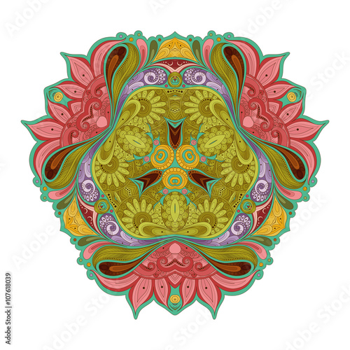colorful mandala design on white background clip art preview