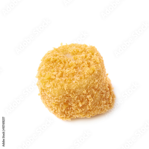 Breaded crab ball isolated