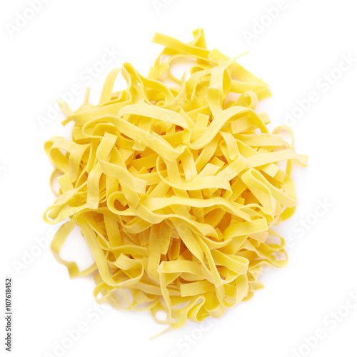 Pile of fettuccine ribbon pasta