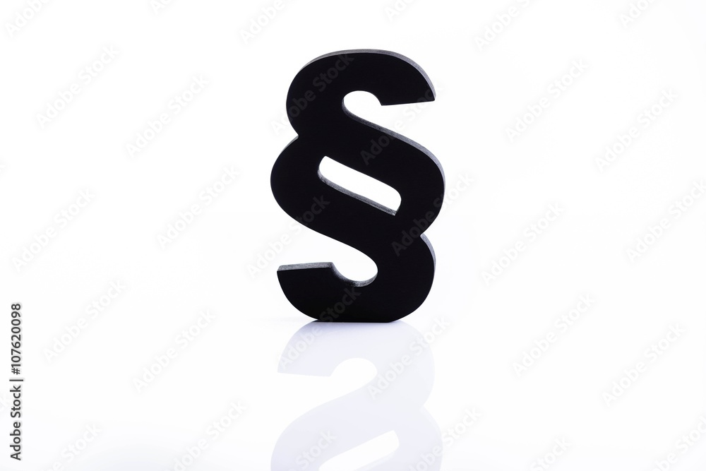 Black wooden paragraph the symbol of law Black wooden paragraph the symbol of law