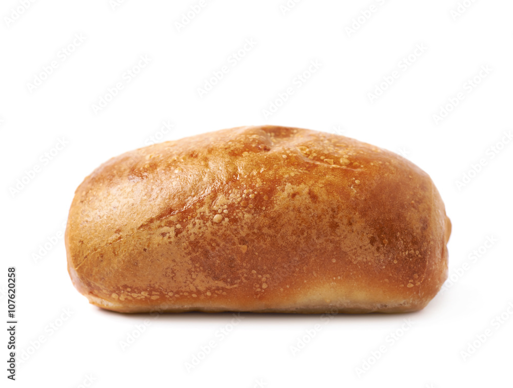 Pastry pocket with sausage isolated