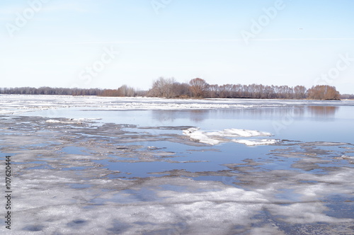 Принти на полотні Debacle, ice drift on the river