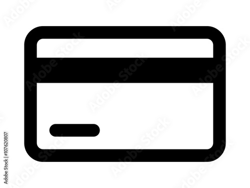 Credit card / debit card line art icon for apps and websites